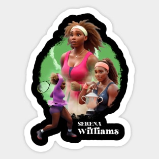 Serena Williams Cartoon Anime Sticker